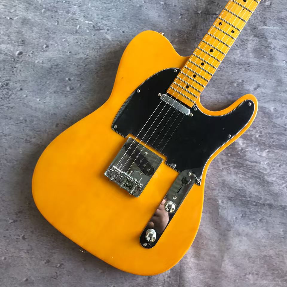 Stylishly Personalize Your Music Journey: Clear Yellow Electic Guitars Available