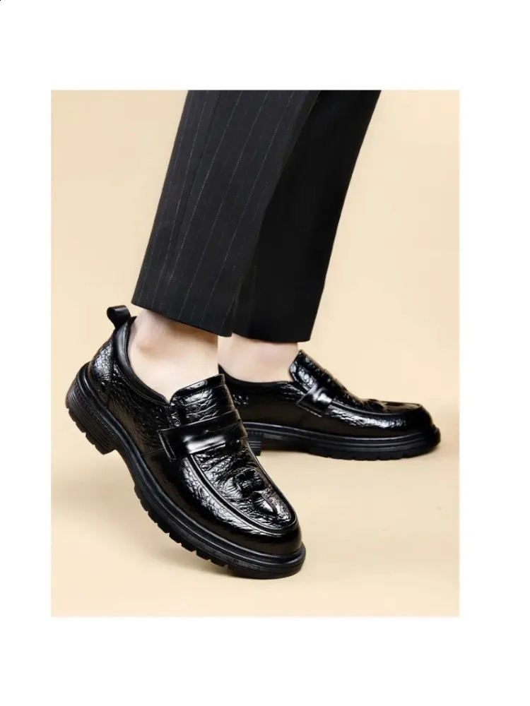 ENLEN BENNA High-quality autumn and winter series mens shoes cowhide pattern casual leather shoes 250526