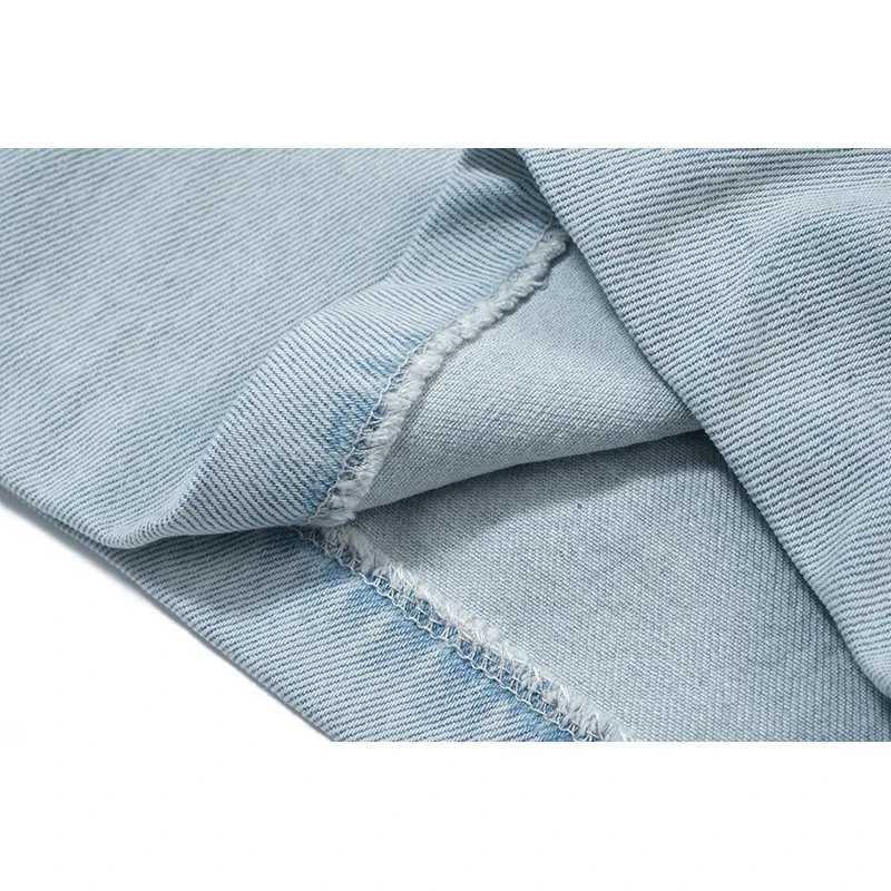 Chaopai New Oversized Denim Shorts Men Women Summer Good Quality Elasticity Drawstring Casual Shorts Breeches T250603