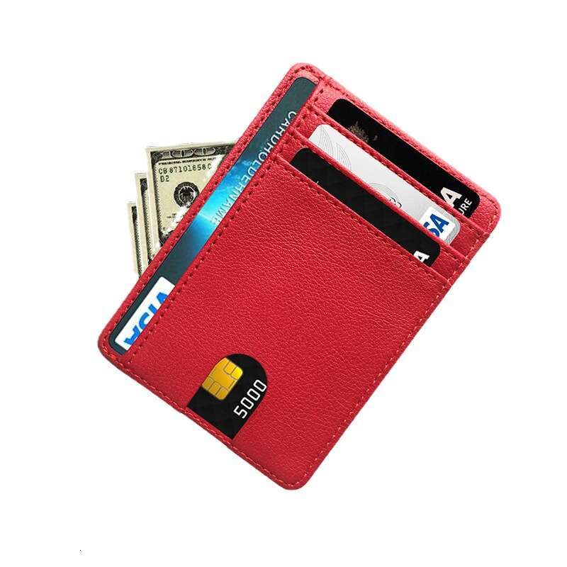 Multi-Slot Portable PU Leather Credit Multi-Color Customizable Anti-Magnetic RFID Card Holder