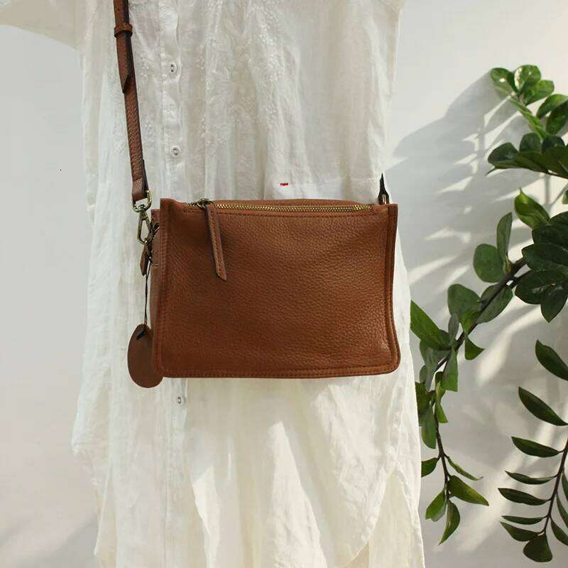 Brand Designer Handbags Small Women Genuine Leather Flap Shoulder Bag Casual Three-layer zipper Ladies Crossbody Bags Female