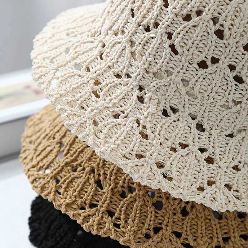 Spring Summer Hats For Womens Knitted Bucket Hat For Breathable Solid Sun Hat Casual Minimalist Design For Outdoor Travel Daily W250602