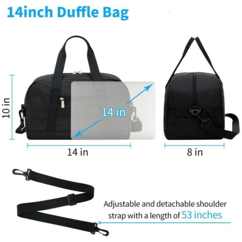 New Small Gym 14inch Lightweight Portable Mini Duffel Bag Suitable for Travel and Sports