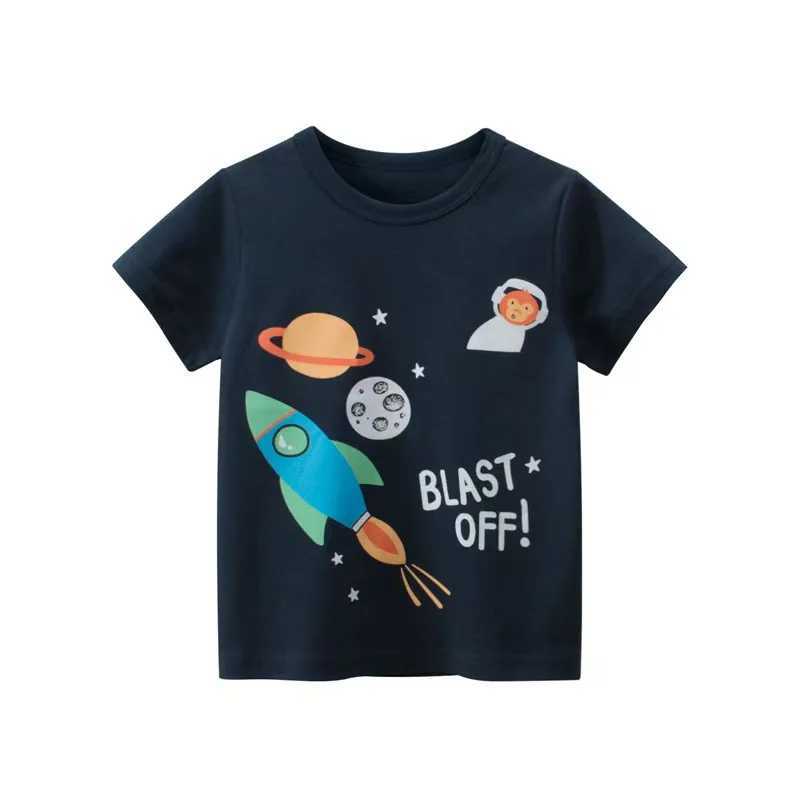 Little maven 2025 Summer New Kids Clothes Baby Boys T Shirts Childrens Clothing Toddler Cartoon Trains Shirts 2-7 Years OldT250603