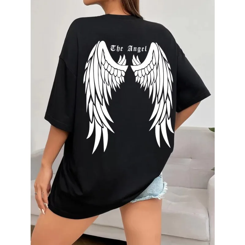Women's Summer Gothic Printed Designer T-Shirt Casual Retro O Neck Plus Size Couple Korean Streetwear Y2k Casual Top 2025 New
