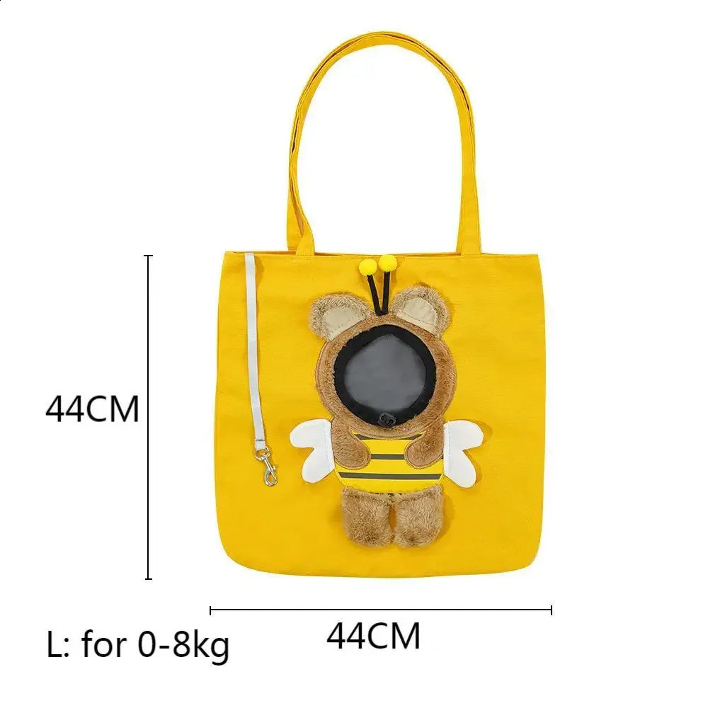 Fashion Cute Cat Canvas Shoulder Bag Portable Pet Cat Dog Bag Puppy Kitten Outdoor Travel Handbag Pet Carrying Supplies 250526