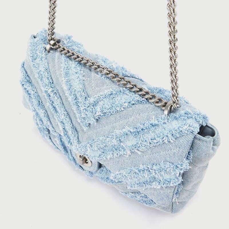 Fashion Summer Jeans Denim Shoulder Crossbody Handbags Women Canvas Girl Handbag Casual Chain Designer Tote Bags
