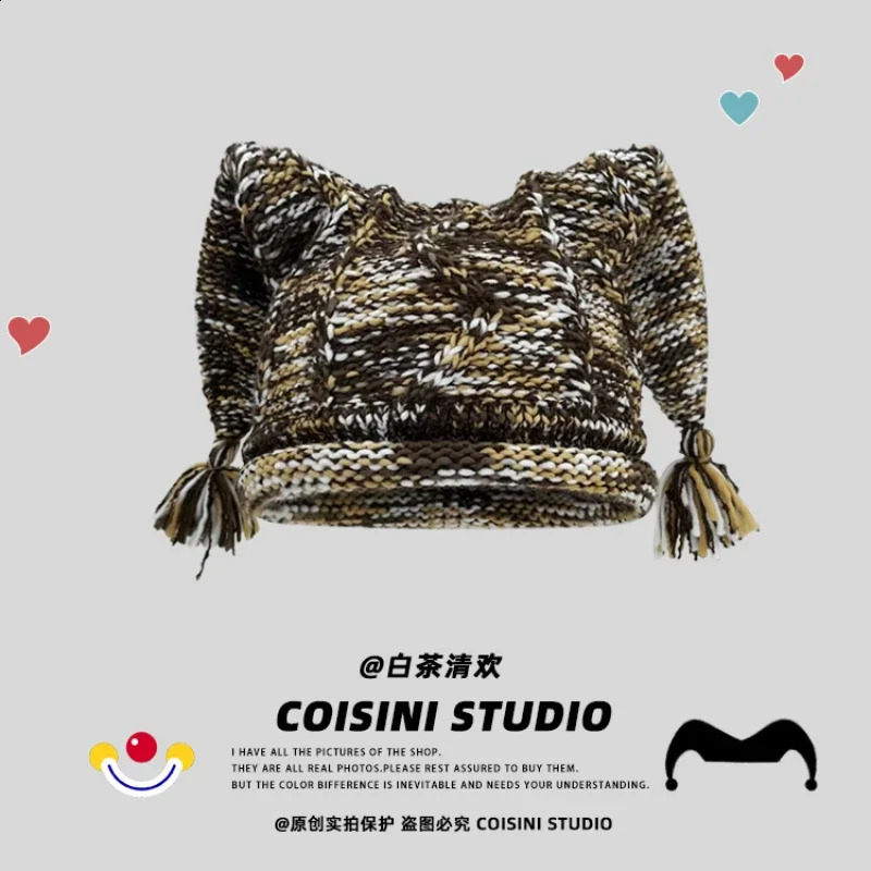 Niche er Personalized Clown Beanies Cap for Women Autumn and Winter Casual Warm Fashion Versatile Funny Mens Hats 250530