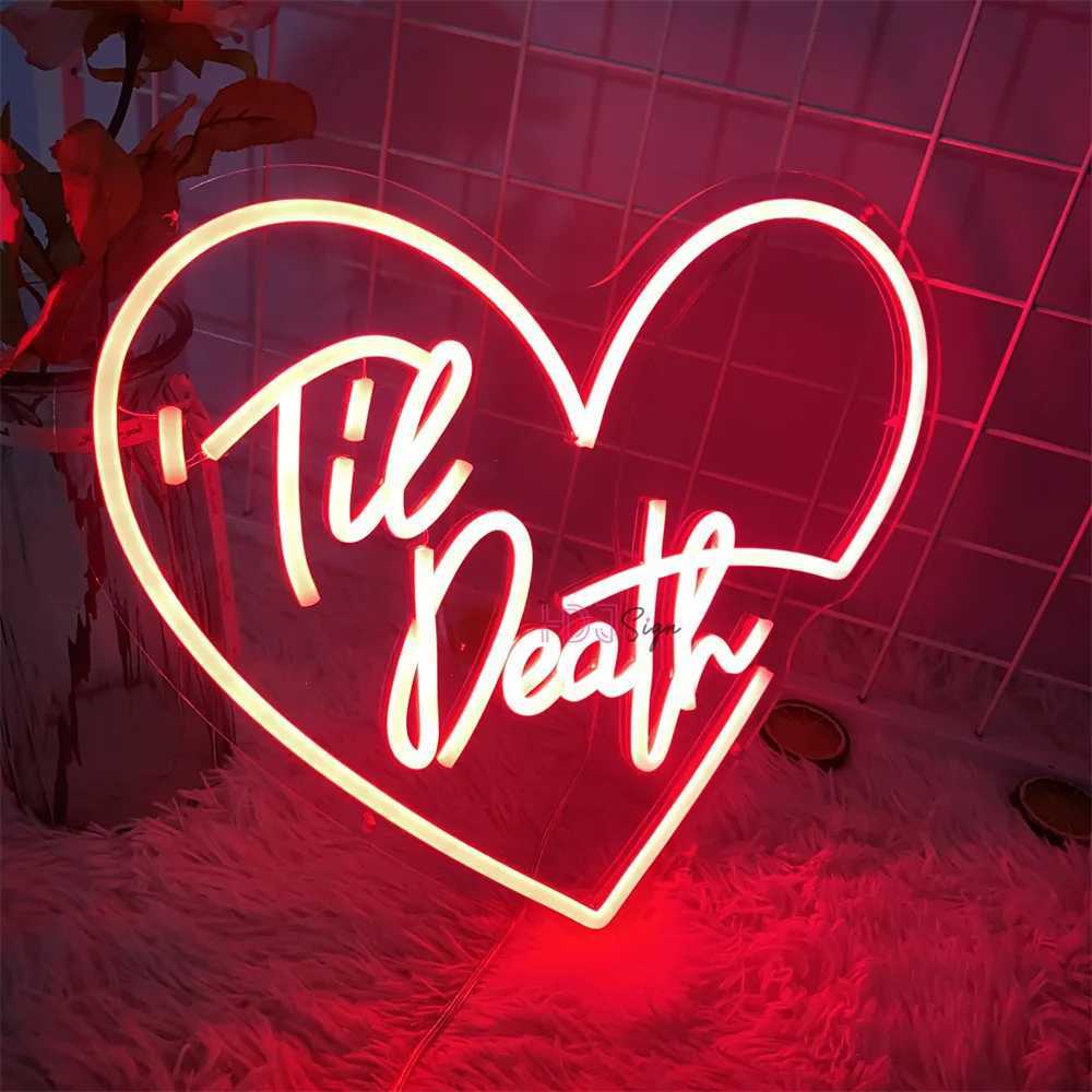Neon LED Sign Tie Death Custom LED Night Lights Sign USB for Room Wall Decor Bar Game Room Decoration Signboard Neon Lamps XJ250602