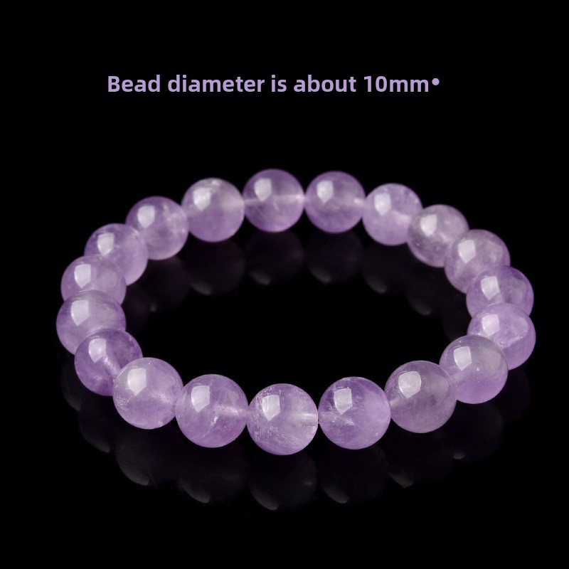 Natural crystal lavender ice variety amethyst bracelet,Amethyst,wuxing implied meaning Cognitive awakening Mentor magnetism Wisdom-romance balance