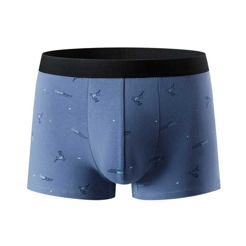 4-piece Mens Fashion Plus-size Printed Underwear Comfortable Sexy Shorts Teenagers Mixed Underwear in Various Colors W250603