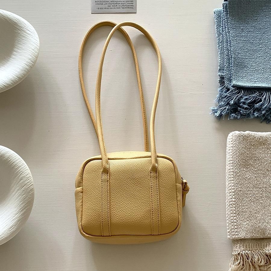 Shoulder Bag Women's New Fashion Versatile Niche Matte PU Leather Minimalist Square Bag