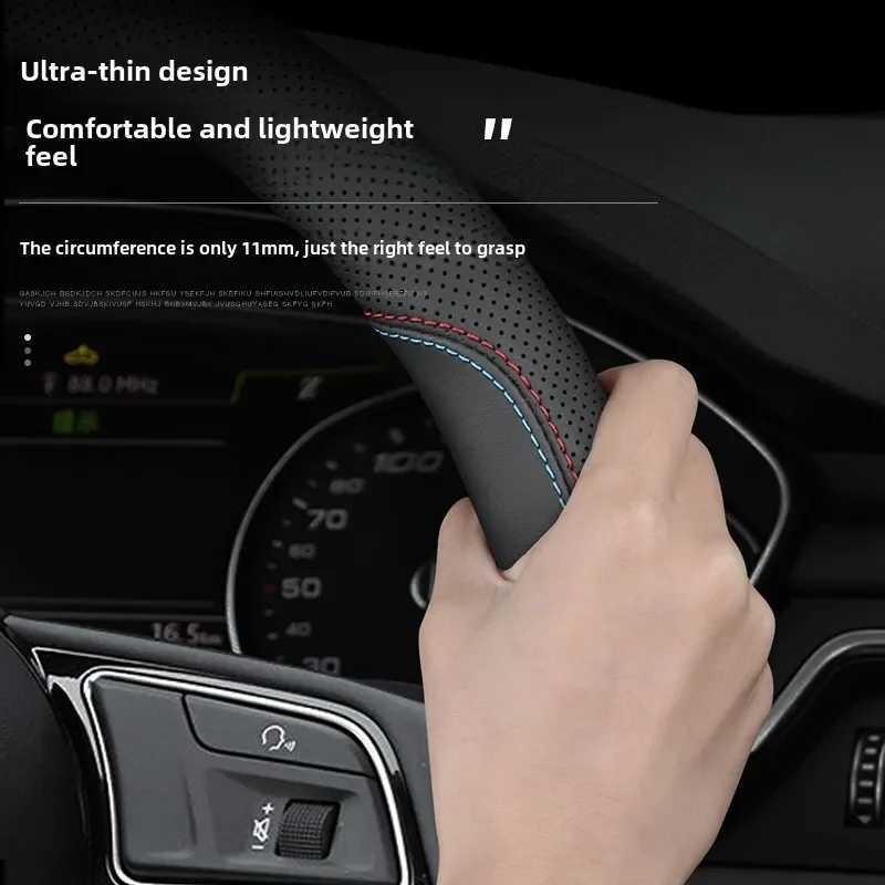 Leather Car Steering Wheel Cover for Honda CRV Ridgeline HRV Prologue Civic URV Accord ZRV CRV WRV BRV Auto Interior Accessories R250603