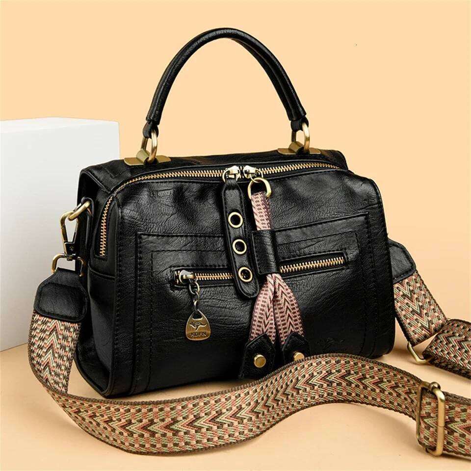 Women Soft Leather Top-Handle Bags Designer Handbags Ladies Large Shoulder Crossbody Bag Casual Tote Commuting Sac A Main