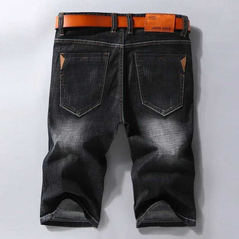 Casual Slim Denim Shorts Men Summer Thin Elastic Comfortable Blue Black Fashion Bermuda Jeans Male Brand Clothing Short Pants T250603