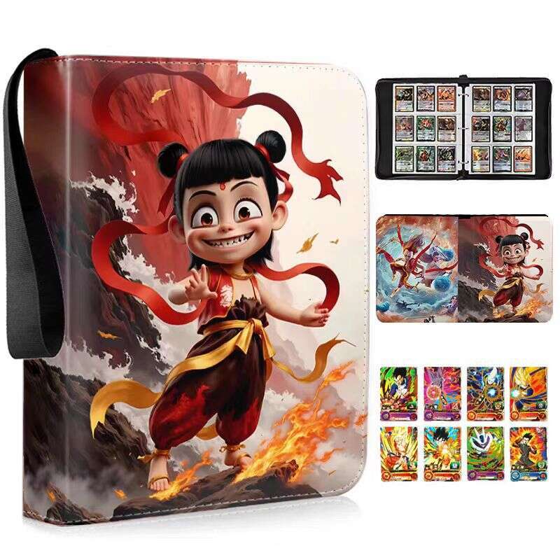 Nezha Demon Child Makes Waves Merchandise Ao Bing Card 4-Slot 9-Slot Large Capacity Binder Zipper Collection Album
