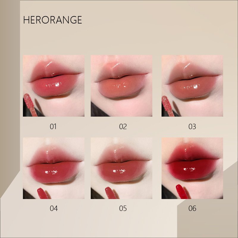 HERORANGE Ethereal Ice Night Mirror Lipstick Is Long-lasting And Not Prone To Fading Providing A Natural Look With A Hydrated Glassy Finish