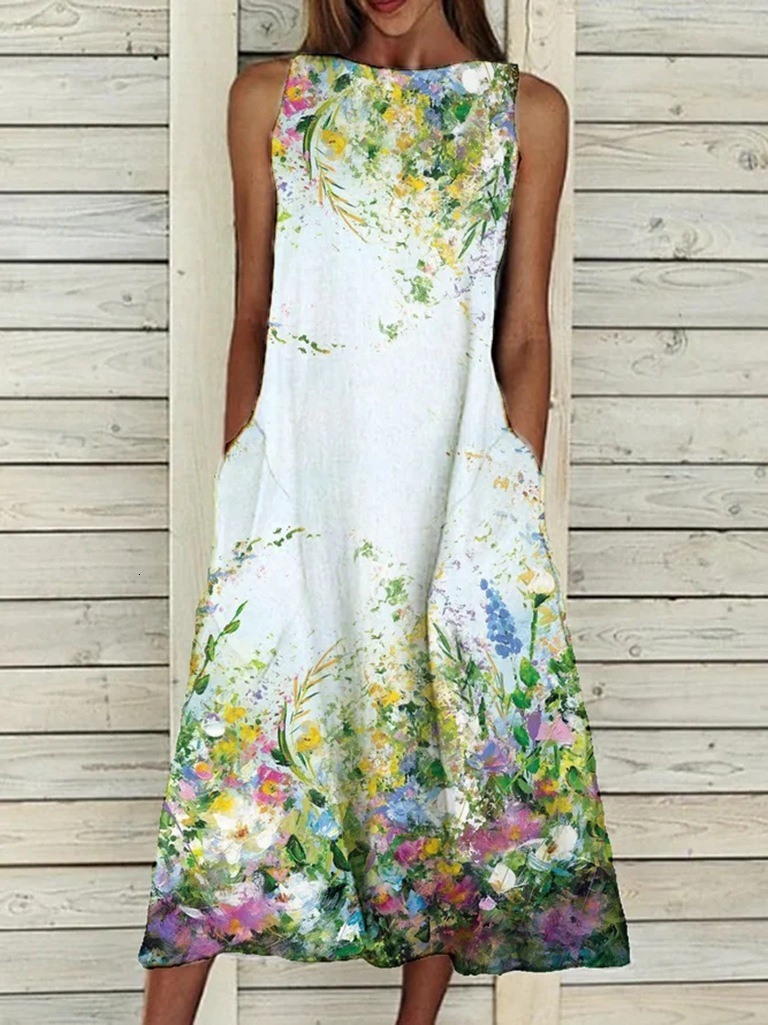 women's wear wsih Women's Fashion 2023 Summer New Floral Print Elegant Dress