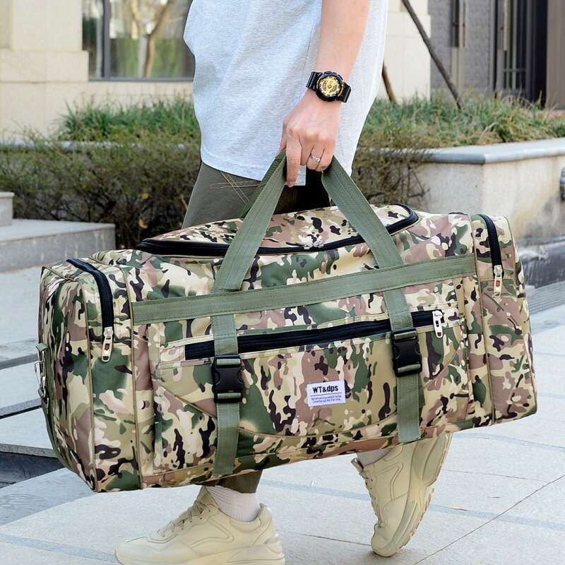 Single Shoulder Handheld Travel Capacity Camouflage Storage Clothes Extra Large Durable Lage Bag