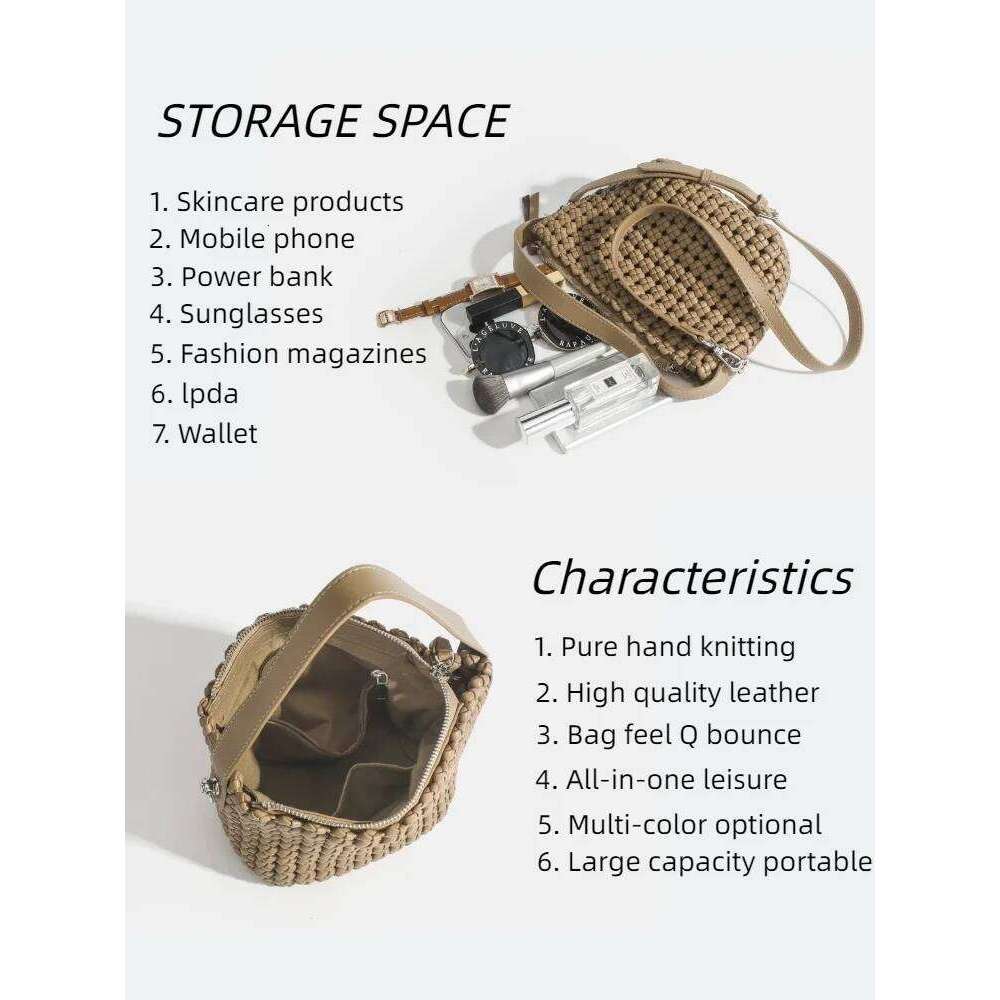 Designer Bag Popular PU Woven Tote Hobo Bags Medium Size Woman Clutch Bag Deals Original Brands Women Casual