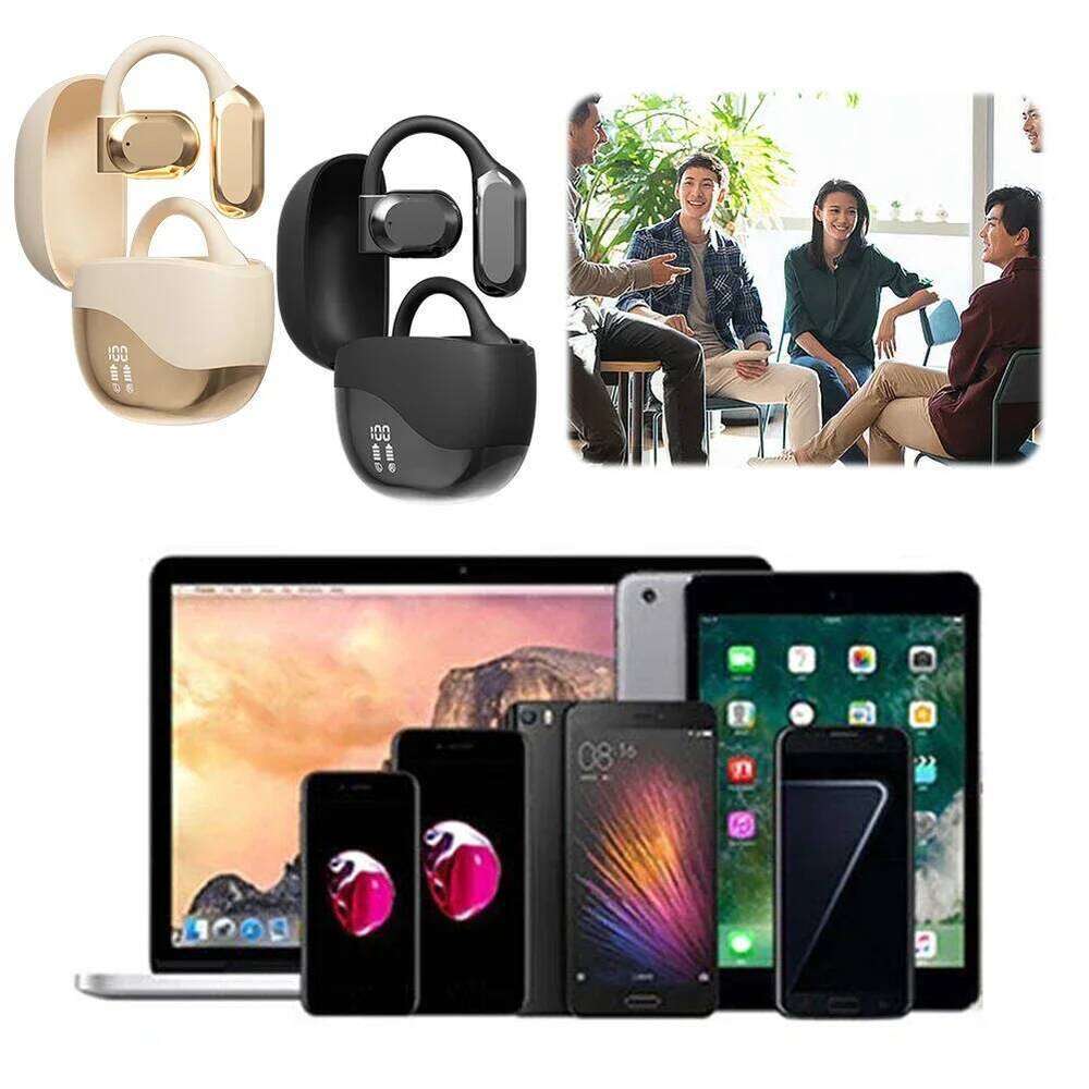 AI Earbuds Bluetooth Real Time translators headphones Two-Way instant voice Translator Ear Hook for Business Travel