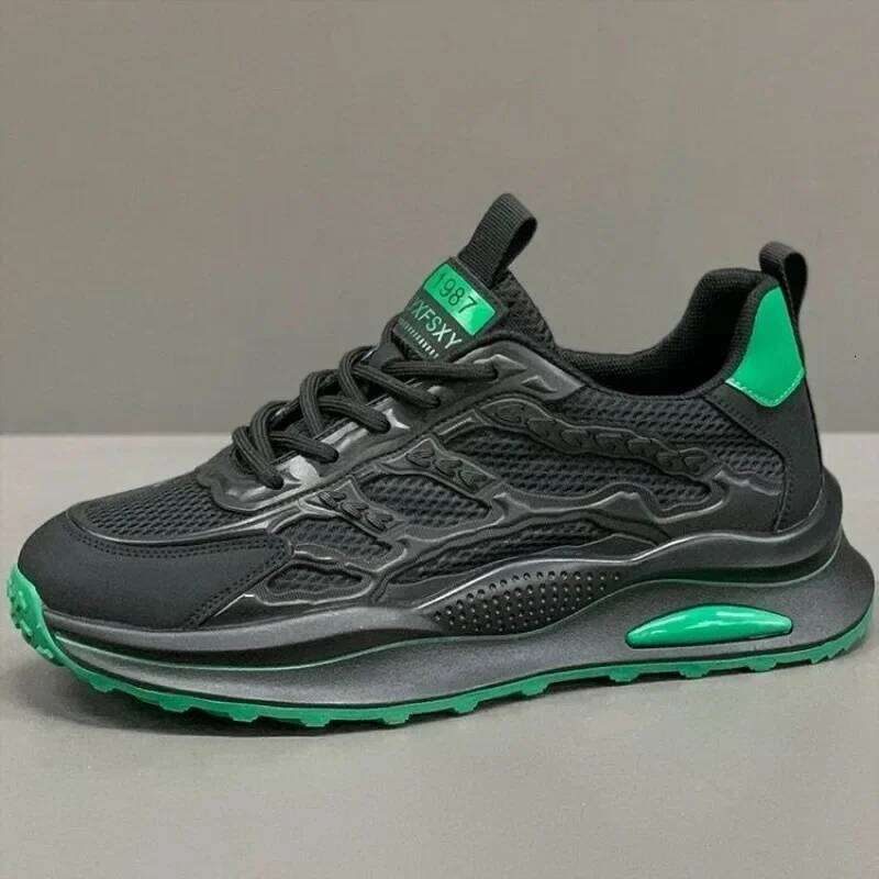 Men's Breathable Mesh Summer 2025 Out Casual Running Soft Bottom Comfort Light Fashion Shoes Thick Sole Sneakers