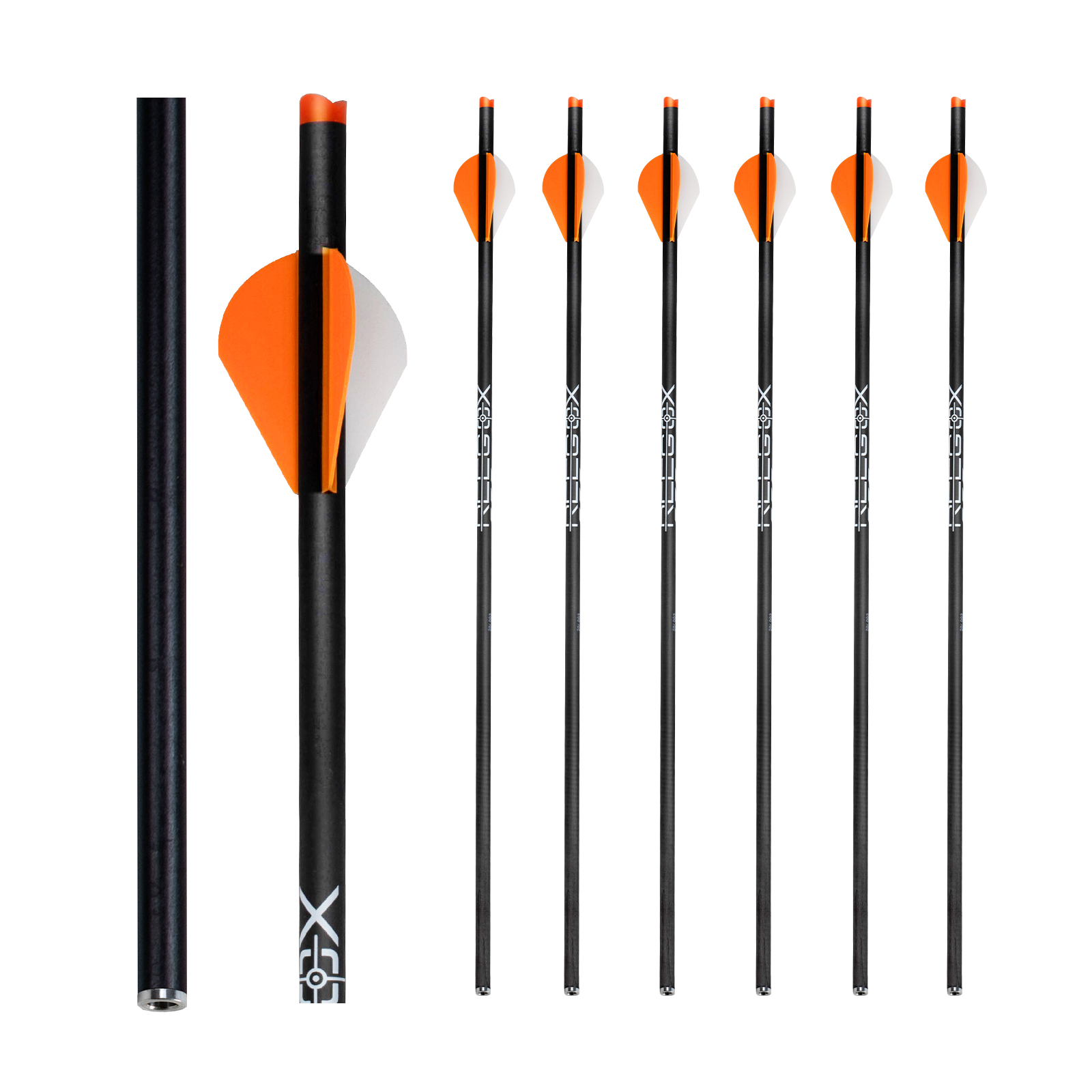 Crossbow Arrows 20 inch without Arrowheads Crossbow Bolts Hunting Carbon Arrows for Crossbow Half-Moon Nocks Archery Practice Training Arrows(Pack of 