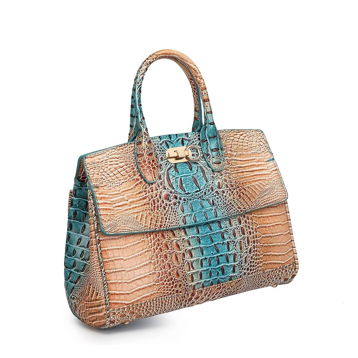 2025 New Crocodile Pattern Handbag Wallet Set Designer Multi functional Retro Top Handle Crossbody Bag Business Handbag Business Card Holder 2