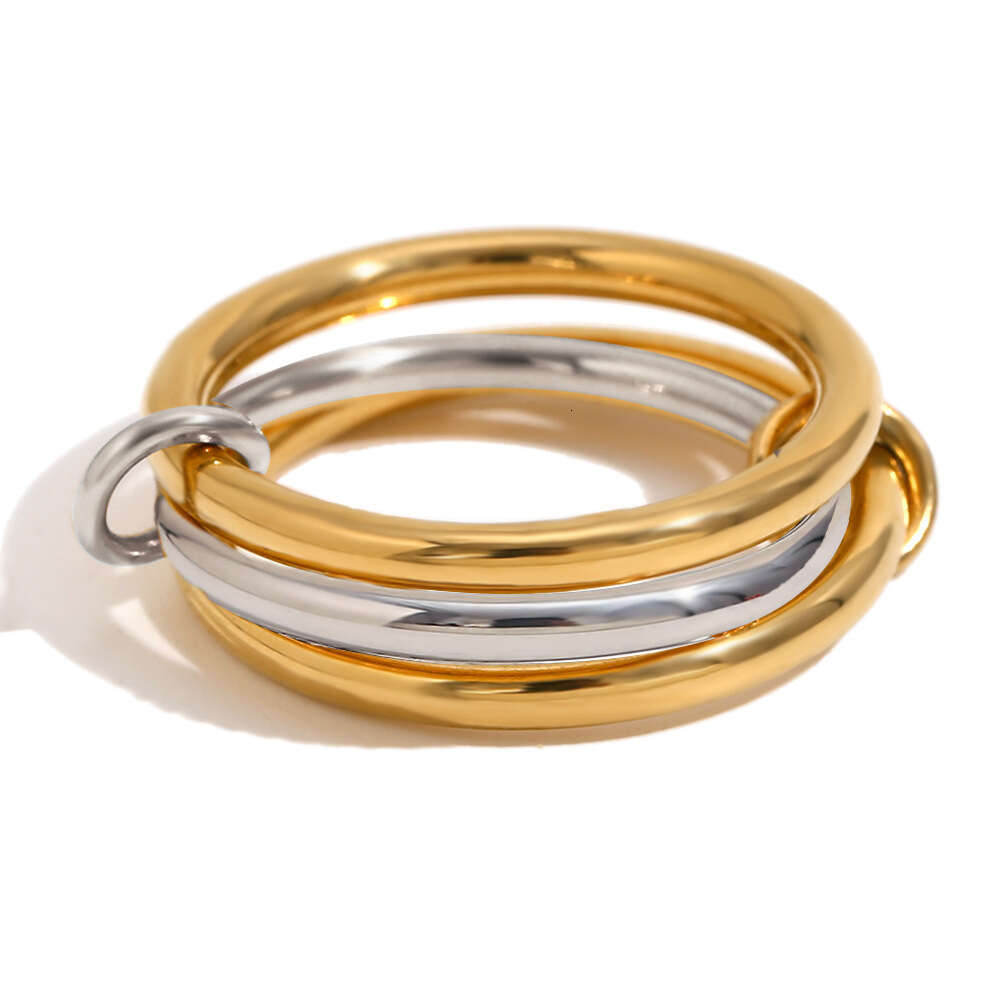 Titanium Ring Set Interlocking Stackable Rings Stainless Steel Plain Bands New Arrival