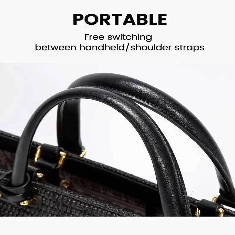 CH Large Capacity Brand Designer Women's Travel Tote Beach New Handmade Temperament Bucket Bag