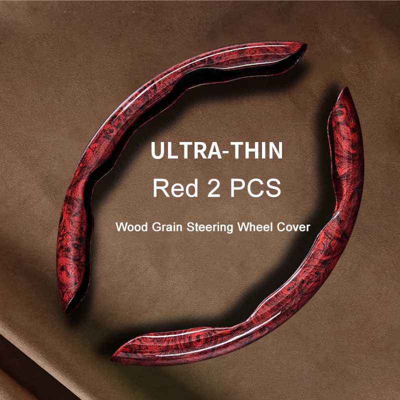High-End And Elegant Wood Grain Car Steering Wheel Cover For Mitsubishi outlander Eclipse Cross L200 Pajero Sport R250603