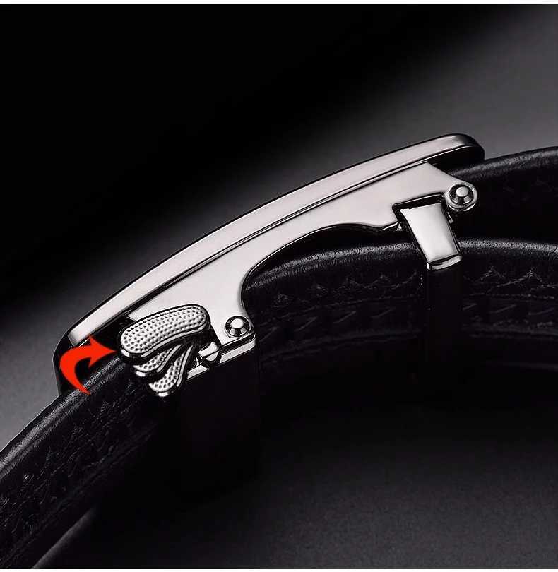 The new mens high quality leather belts luxury fashion straps automatic buckle leather on the second floor (Not to bring a gift) XJ250602