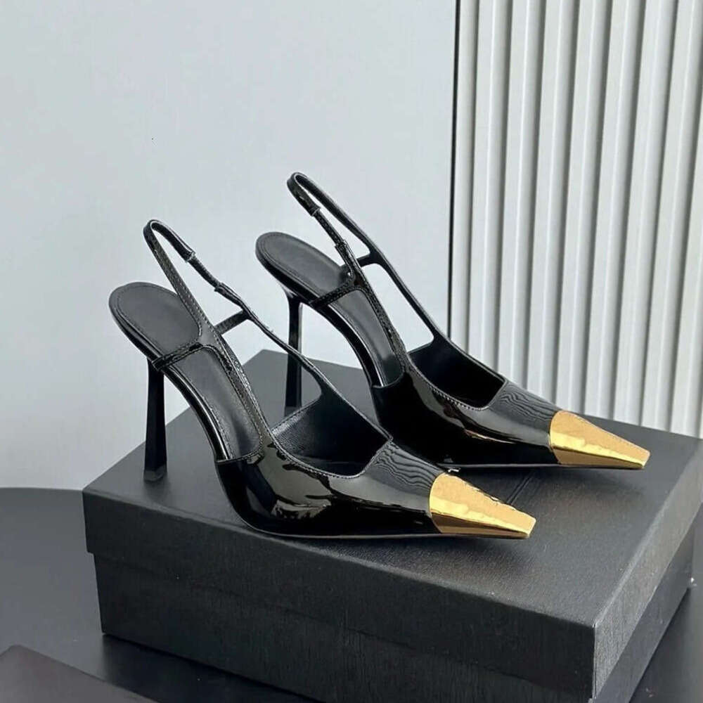 Designers' high heels, women's fishmouth, thin slippers, letters and empty high-heeled sandals, pointed shoes. size 35-41 000