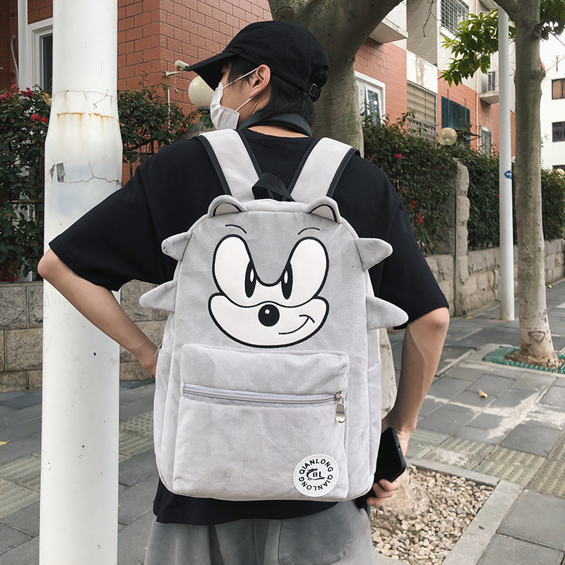 Free Shipping Designer Backpack New Student Large Capacity Versatile Backpack Casual Cute Plush Cartoon Couple Bag Outsourcing
