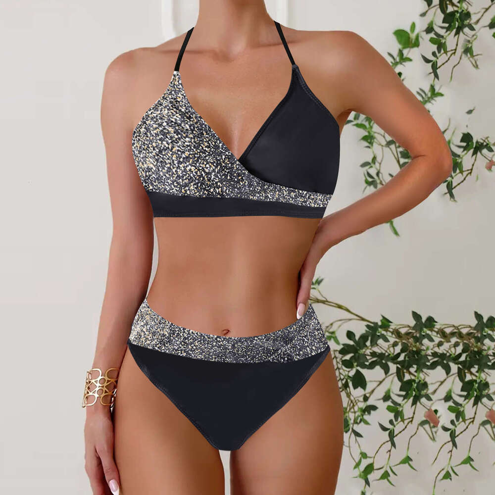 Swimsuit Designers Bikini Maillot De Bain 2025 New Plus Size Bikini Cross Triangle Print High Waist Two-piece Swimsuit for Women BIJINI New Arrival Ne
