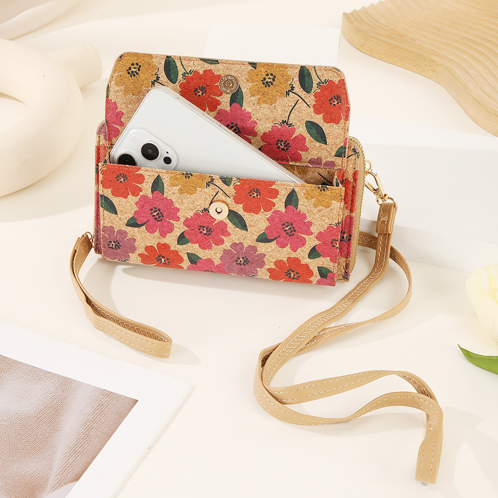 Top Brand High Quality New Style 2025 New Summer Printed Dual-use Portable Phone Bag Crossbody Women's Bag Multi-card Slot Handbag New Free Deliv