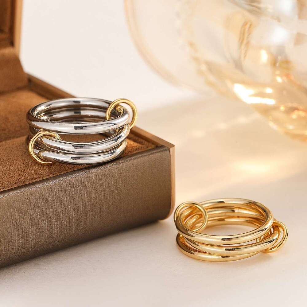 ymx interlocking stacking rings copper material seamless smooth circle bestseller