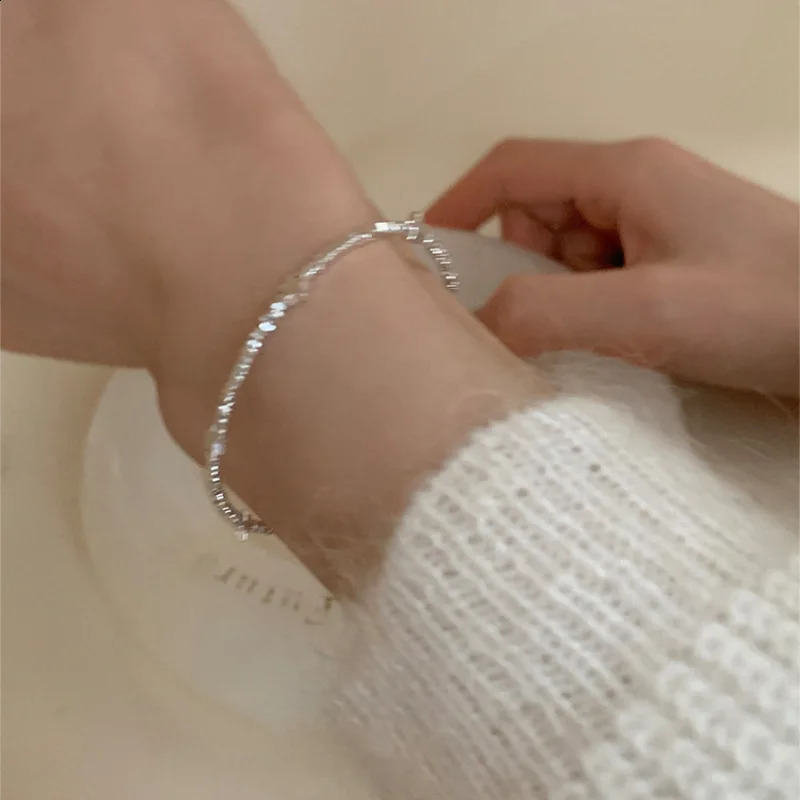 VENTFILLE 925 Sterling Silver Star Bead Bracelet For Women Girl Sweet Romantic Versatile Trend Jewelry Gifts Drop 250530