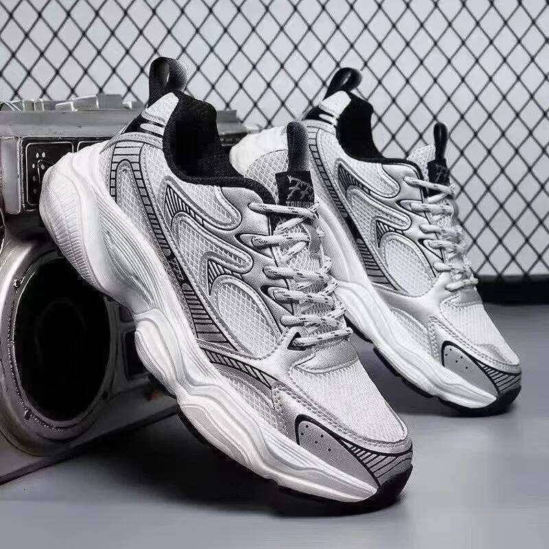 2025 New Dad Trbottomy Sneakers Men's Outdoor Sports Summer Breathable Thick-Soled Casual Shoes