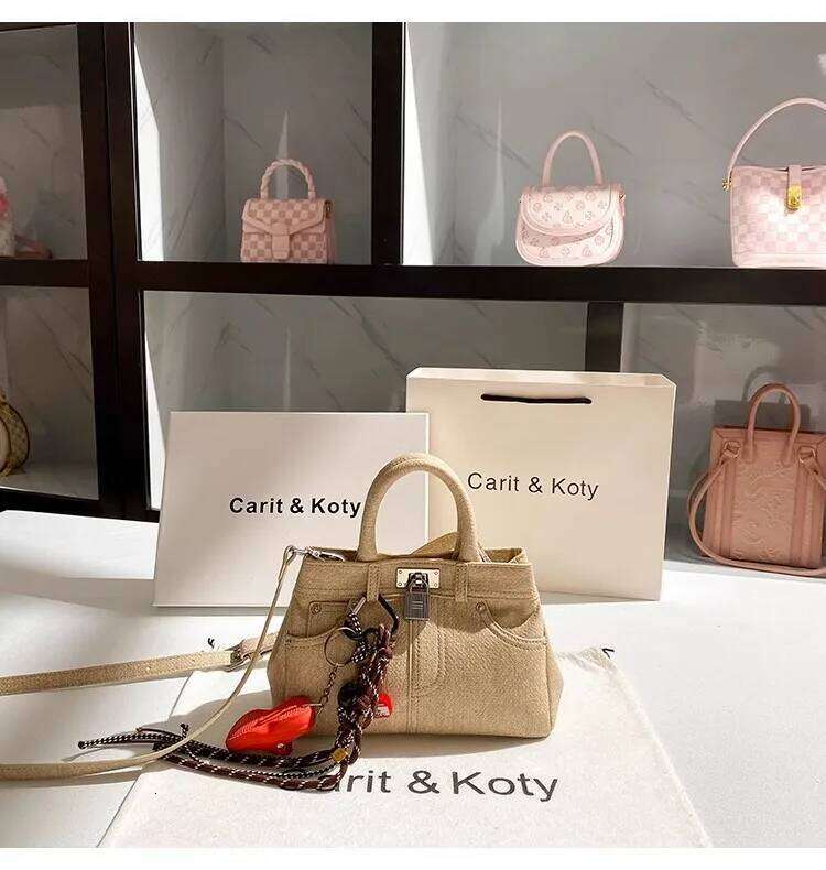 New Fashion Denim Designer Tote High Quality Women's Handbag Lady Purse Shoulder Crossbody Female Casual Bag