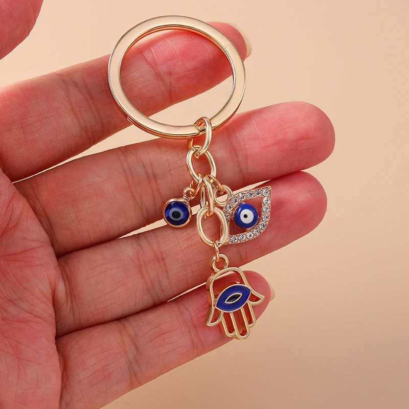 Fashion Metal Evil Eye Keychain for Car Key Women Men Handbag Pendant Keyring Accessories DIY Jewelry Gifts XJ250602