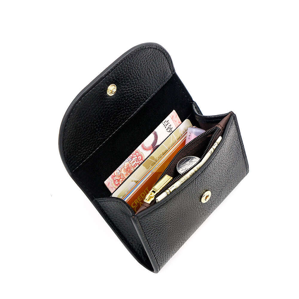 Fashion Simple Holder Large Capacity Handheld Coin Purse Zipper Bag Soft PU Lychee Texture Compact Card Case