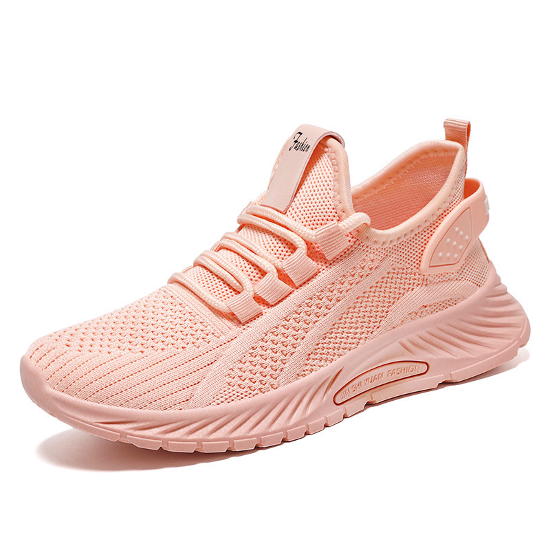 Women S Spring Large Size Soft Sole Comfortable Flyknit Casual Sports Casual Shoes Running Shoes Ddmysaturn