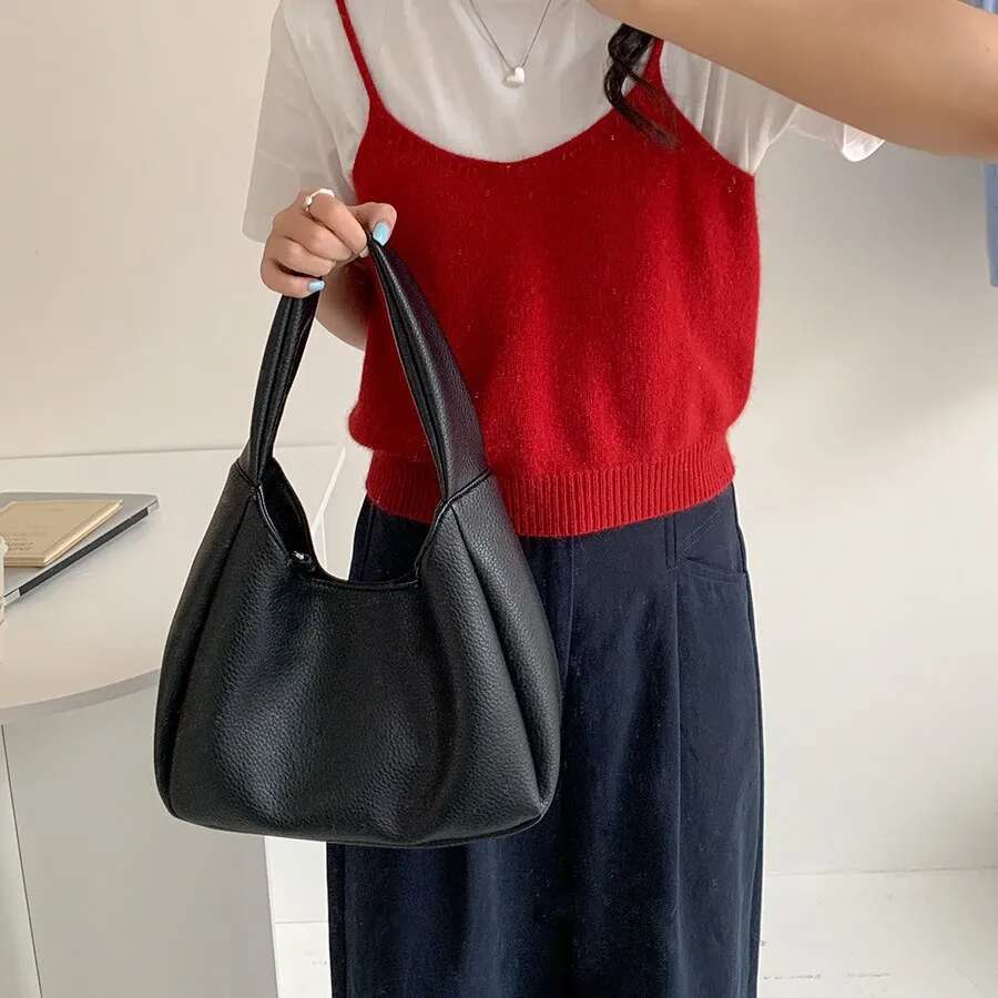 Casual Soft PU Leather Bucket 2025 Fashion Yellow for Women Handbags High Quality Shoulder Bag Commuting Tote Bags NEW