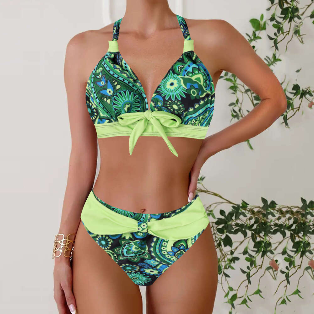 Bikini Designer Swimwear Traje De Bano Luxury Swimwear Thong 2025 New Swimwear Colorful Printed Swimsuit Triangle Two-piece Plus Size Bikini New Arriv