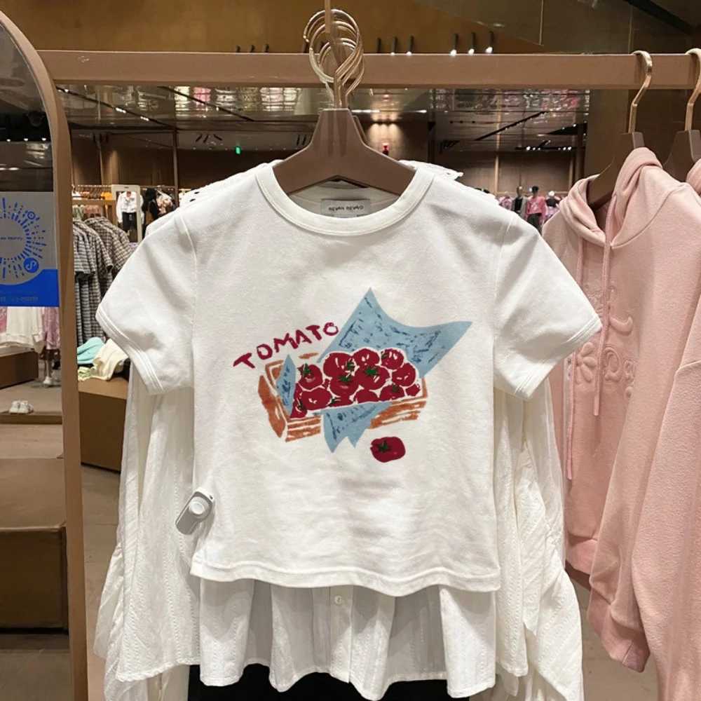 Short-sleeved T-shirt for boys and girls summer casual pure cotton loose cartoon printed round neck half-sleeved thin style T250603