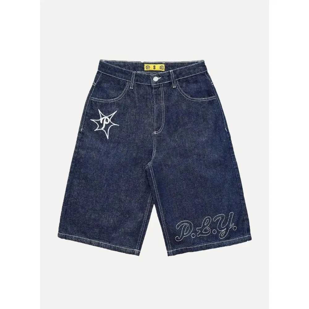 Y2k Retro Street Denim Shorts For Men and Women in Summer High Waist Basketball Denim Shorts Fashion Casual Couple Beach Shorts T250603