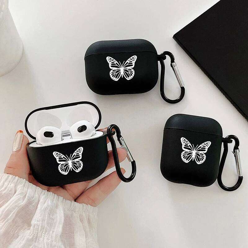 Black Flame for Apple Pro/2 Case Earphone Accessories Wireless Bluetooth Headset Silicone 4 3 2 1 Cover