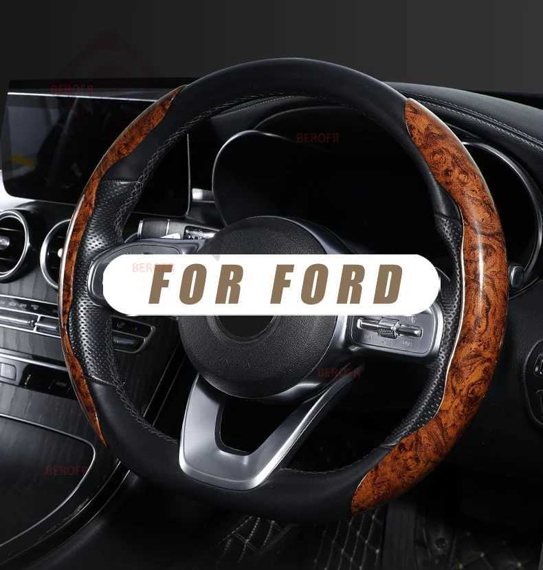 High-End And Elegant Wood Grain Car Steering Wheel Cover For Ford Modela Thurderbird Mustang Fseries Escort R250603
