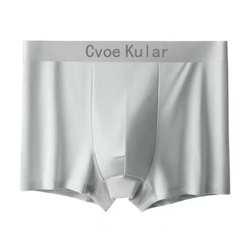 Cvoekular 4pcs Mens Boxer Ice Silk Underwear Sexy Underpants Boxers Mens Underwear Homme Calzoncillos Panties Shorts W250603